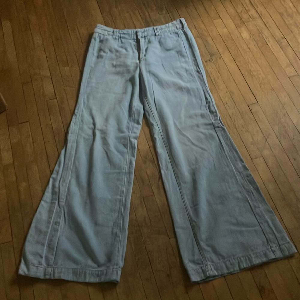 Pilcro and the Letterpress Light Blue Flare Jeans